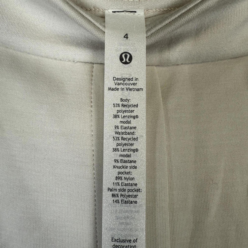 Brand New Lululemon Women's Size 4 Bone Softstreme Relaxed HR Pants Jogger - Picture 9 of 11